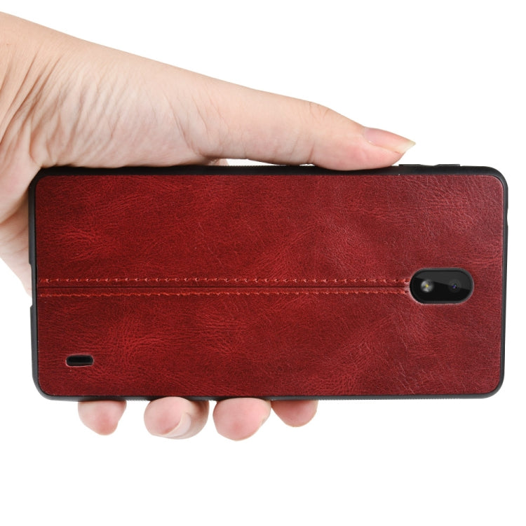 For Nokia 1 Plus Shockproof Sewing Cow Pattern Skin PC + PU + TPU Case