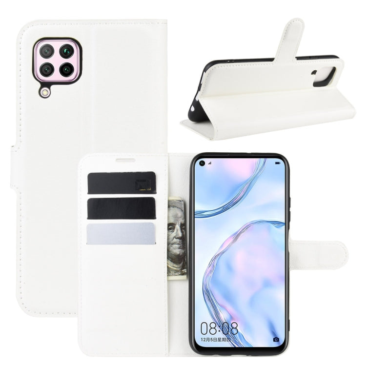 For Huawei Nova 6 SE Litchi Texture Horizontal Flip Protective Case with Holder & Card Slots & Wallet