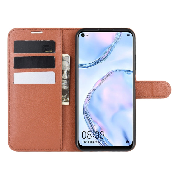For Huawei Nova 6 SE Litchi Texture Horizontal Flip Protective Case with Holder & Card Slots & Wallet