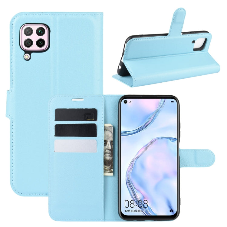 For Huawei Nova 6 SE Litchi Texture Horizontal Flip Protective Case with Holder & Card Slots & Wallet