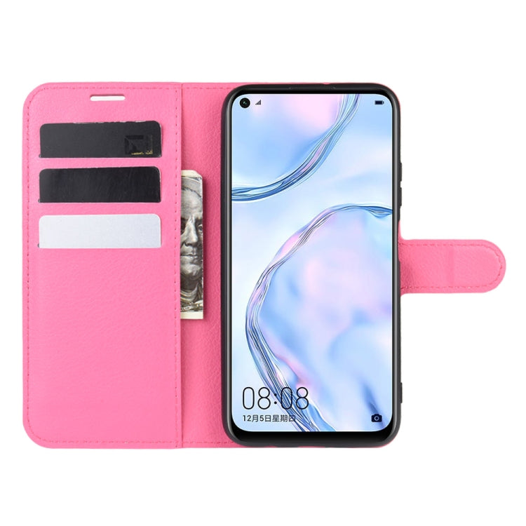For Huawei Nova 6 SE Litchi Texture Horizontal Flip Protective Case with Holder & Card Slots & Wallet
