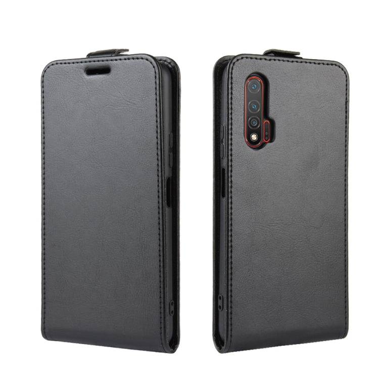 For Huawei Nova 6 5G R64 Texture Single Vertical Flip Leather Protective Case with Card Slots & Photo Frame