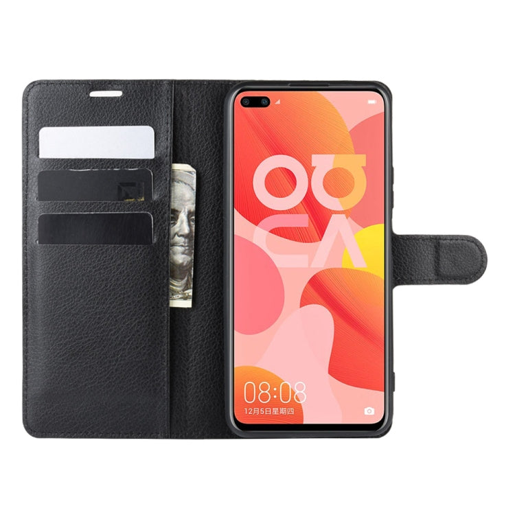 For Huawei Nova 6 5G Litchi Texture Horizontal Flip Protective Case with Holder & Card Slots & Wallet