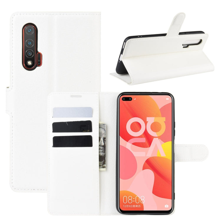 For Huawei Nova 6 5G Litchi Texture Horizontal Flip Protective Case with Holder & Card Slots & Wallet