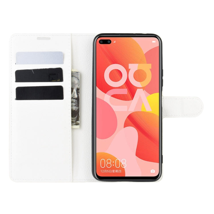 For Huawei Nova 6 5G Litchi Texture Horizontal Flip Protective Case with Holder & Card Slots & Wallet
