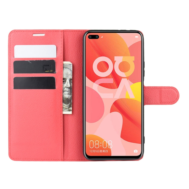 For Huawei Nova 6 5G Litchi Texture Horizontal Flip Protective Case with Holder & Card Slots & Wallet