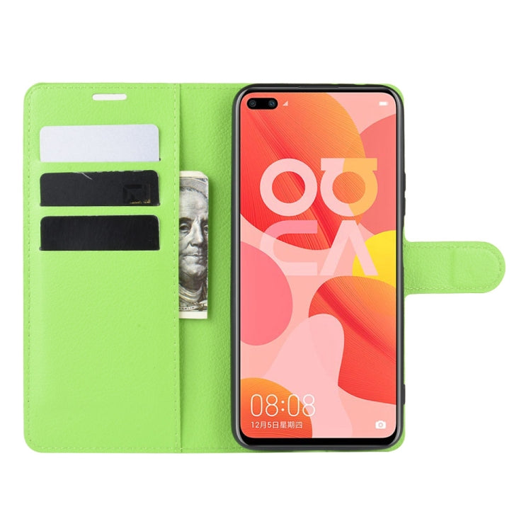 For Huawei Nova 6 5G Litchi Texture Horizontal Flip Protective Case with Holder & Card Slots & Wallet