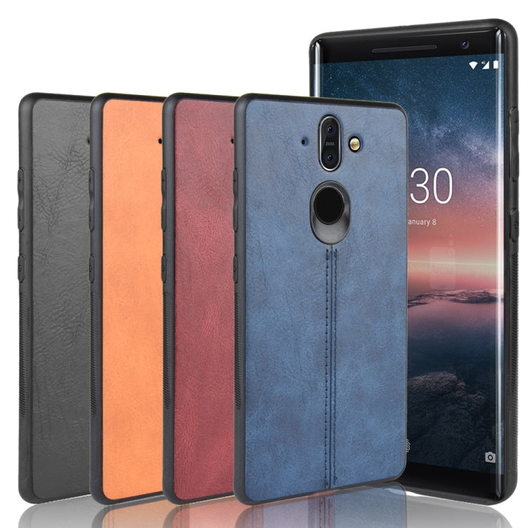 For Nokia 8 Sirocco Shockproof Sewing Cow Pattern Skin PC + PU + TPU Case