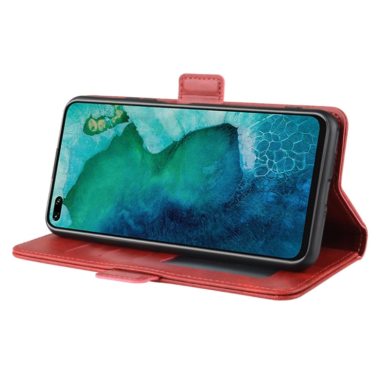 For Huawei Honor V30 / Honor V30 Pro Double Buckle Crazy Horse Business Mobile Phone Holster with Card Wallet Bracket Function