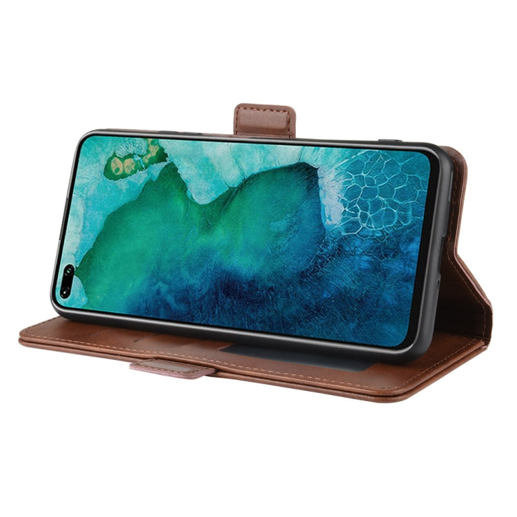 For Huawei Honor V30 / Honor V30 Pro Double Buckle Crazy Horse Business Mobile Phone Holster with Card Wallet Bracket Function