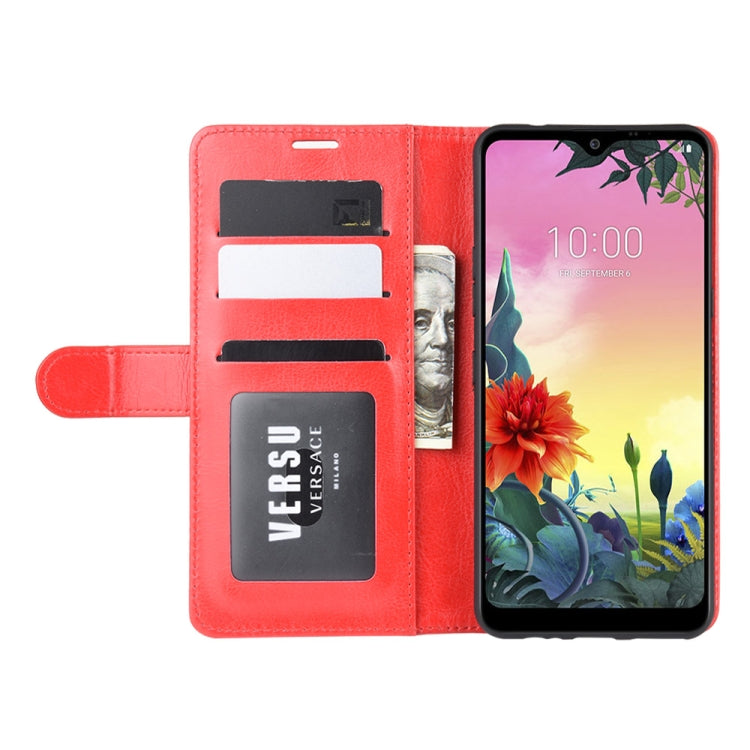 For LG K50S R64 Texture Single Horizontal Flip Protective Case with Holder & Card Slots & Wallet& Photo Frame