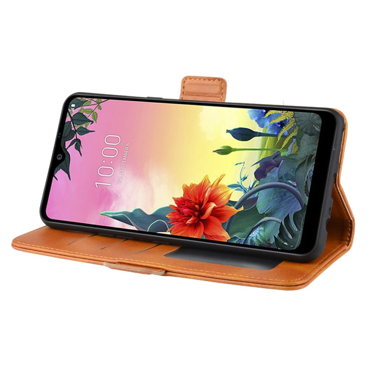 For LG K50S Dual-side Magnetic Buckle Horizontal Flip Leather Case with Holder & Card Slots & Wallet