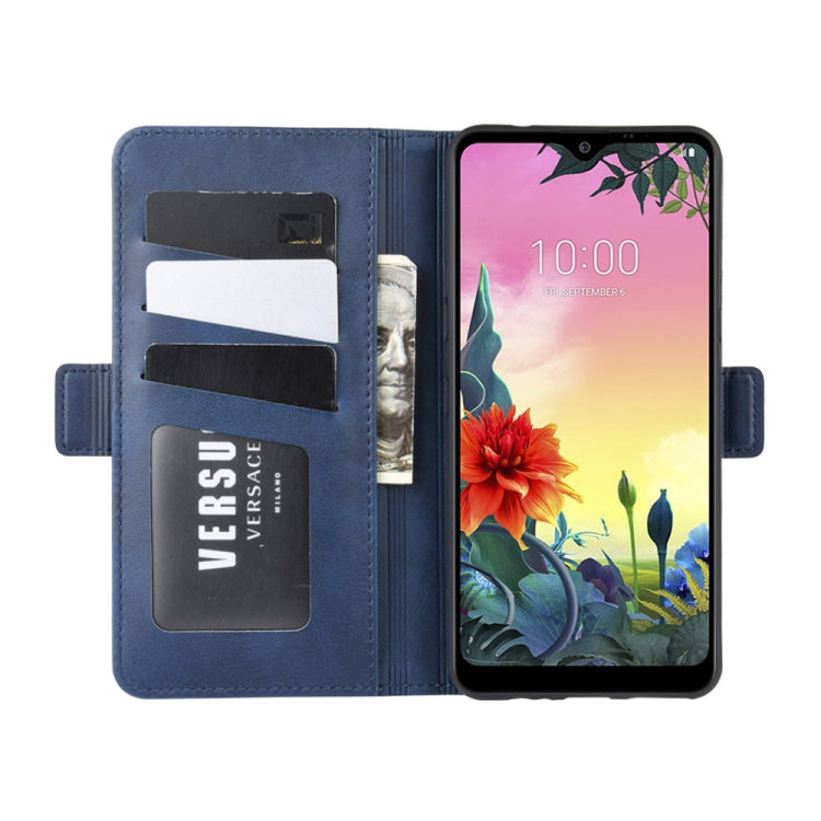 For LG K50S Dual-side Magnetic Buckle Horizontal Flip Leather Case with Holder & Card Slots & Wallet