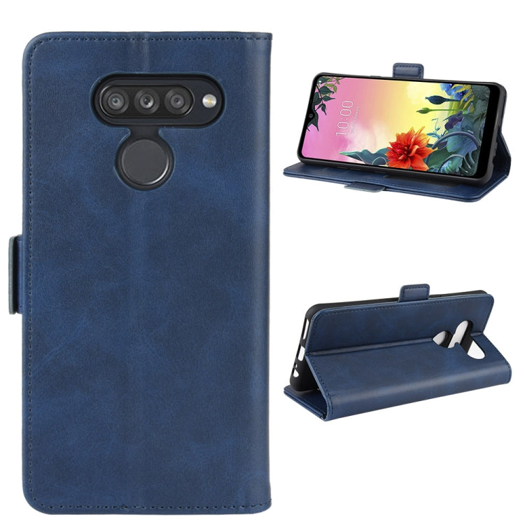For LG K50S Dual-side Magnetic Buckle Horizontal Flip Leather Case with Holder & Card Slots & Wallet