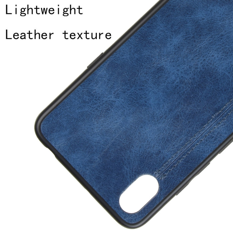 For LG K20 2019 Shockproof Sewing Cow Pattern Skin PC + PU + TPU Case