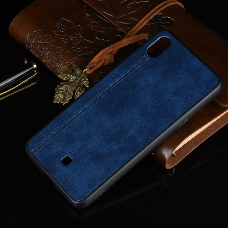 For LG K20 2019 Shockproof Sewing Cow Pattern Skin PC + PU + TPU Case