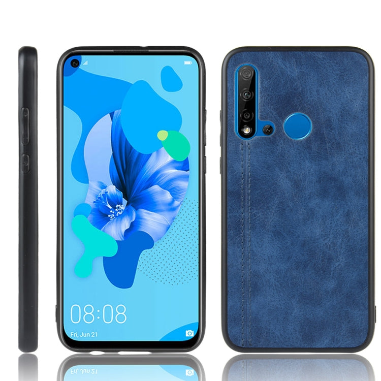 For Huawei P20 Lite 2019 / Nova 5i Shockproof Sewing Cow Pattern Skin PC + PU + TPU Case