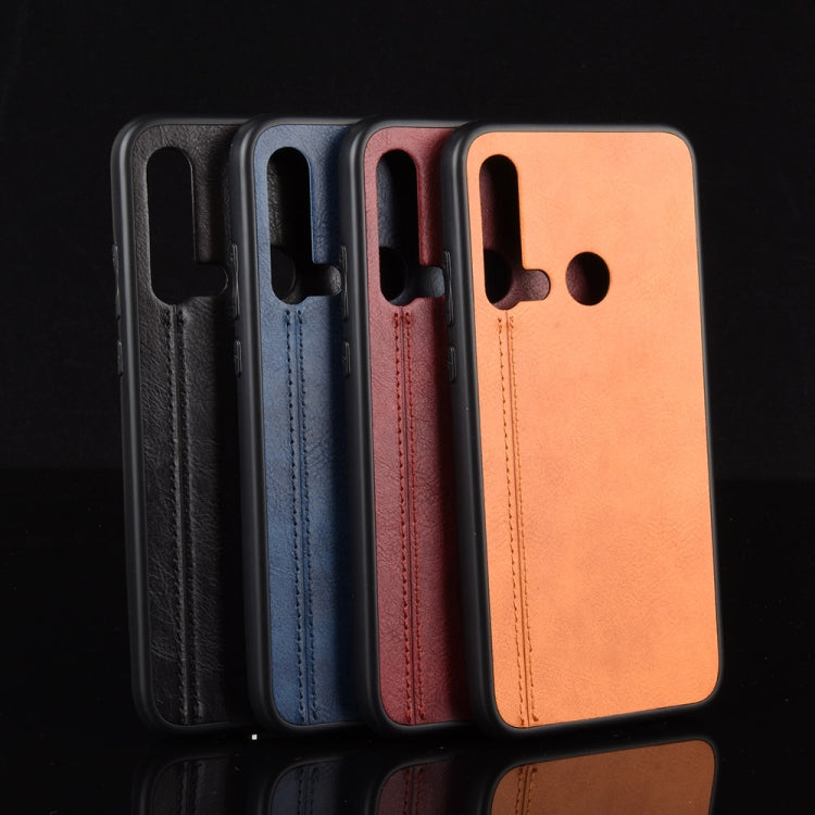 For Huawei P20 Lite 2019 / Nova 5i Shockproof Sewing Cow Pattern Skin PC + PU + TPU Case