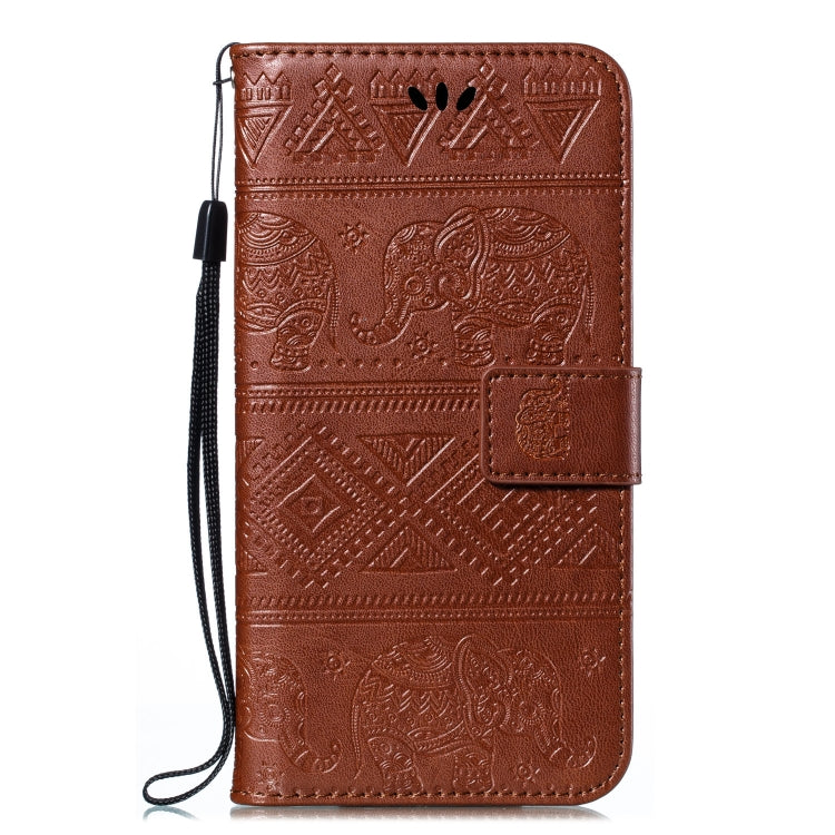 For Huawei Enjoy 10S Elephant Embossing Pattern Horizontal Flip Leather Case with Holder & Card Slots & Wallet & Photo Frame & Lanyard
