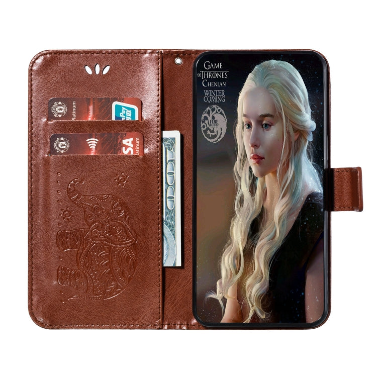 For Huawei Enjoy 10S Elephant Embossing Pattern Horizontal Flip Leather Case with Holder & Card Slots & Wallet & Photo Frame & Lanyard