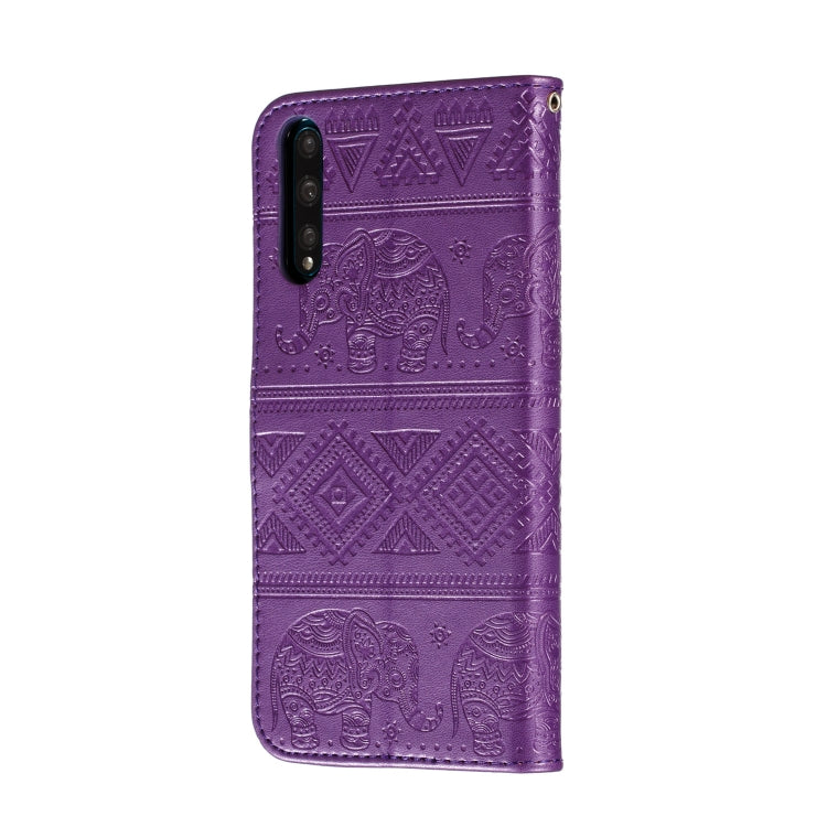 For Huawei Enjoy 10S Elephant Embossing Pattern Horizontal Flip Leather Case with Holder & Card Slots & Wallet & Photo Frame & Lanyard