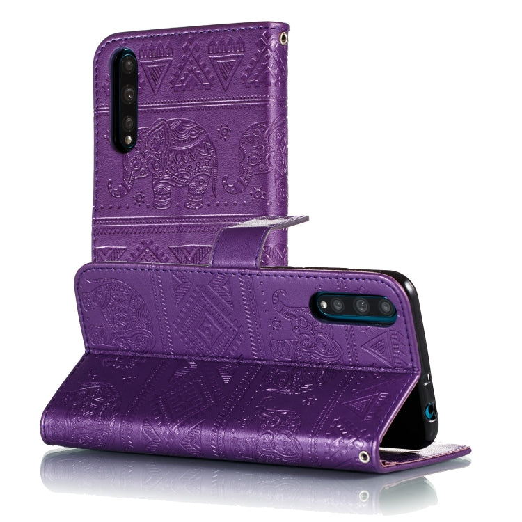 For Huawei Enjoy 10S Elephant Embossing Pattern Horizontal Flip Leather Case with Holder & Card Slots & Wallet & Photo Frame & Lanyard