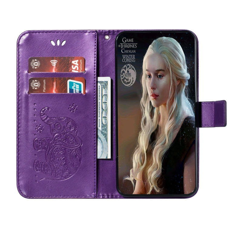 For Huawei Enjoy 10S Elephant Embossing Pattern Horizontal Flip Leather Case with Holder & Card Slots & Wallet & Photo Frame & Lanyard