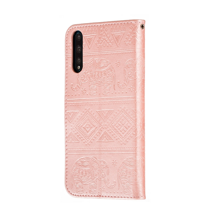 For Huawei Enjoy 10S Elephant Embossing Pattern Horizontal Flip Leather Case with Holder & Card Slots & Wallet & Photo Frame & Lanyard