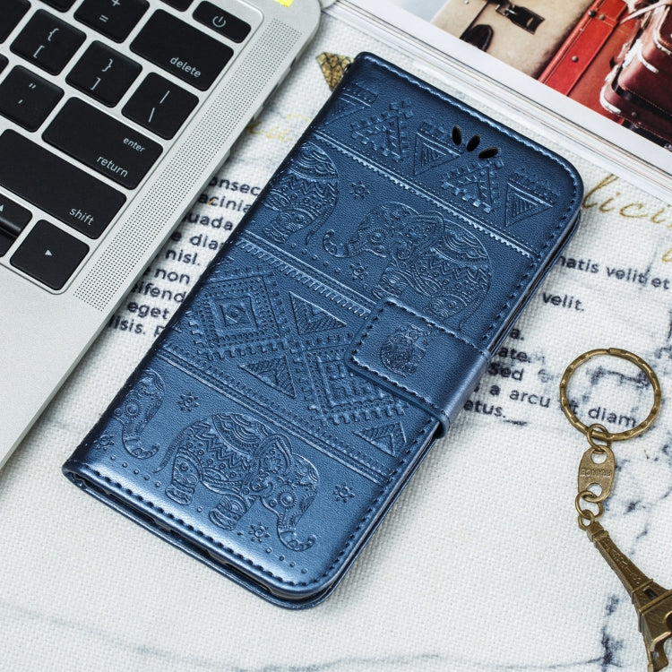 For Huawei Enjoy 10S Elephant Embossing Pattern Horizontal Flip Leather Case with Holder & Card Slots & Wallet & Photo Frame & Lanyard