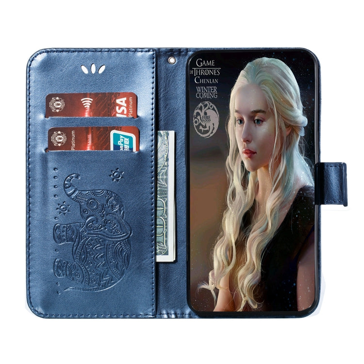 For Huawei Enjoy 10S Elephant Embossing Pattern Horizontal Flip Leather Case with Holder & Card Slots & Wallet & Photo Frame & Lanyard