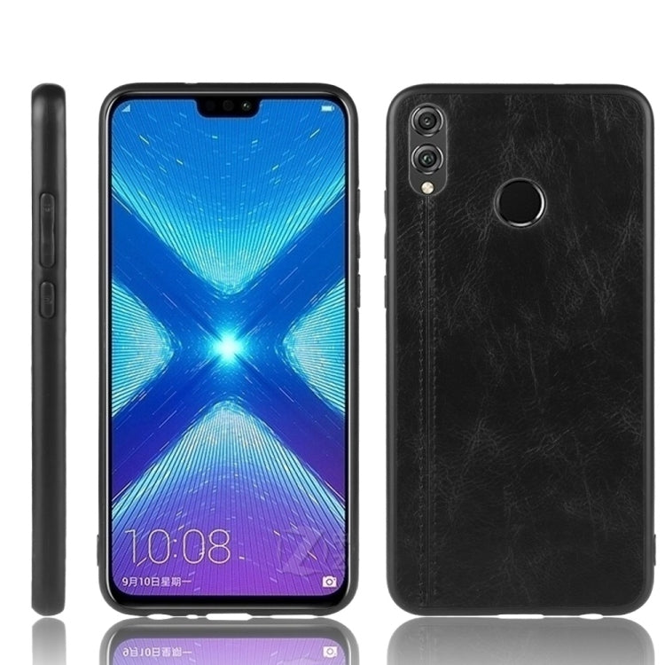 For Huawei Honor 8X Shockproof Sewing Cow Pattern Skin PC + PU + TPU Case