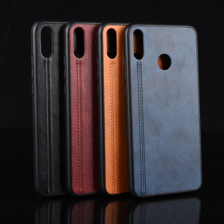 For Huawei Honor 8X Shockproof Sewing Cow Pattern Skin PC + PU + TPU Case