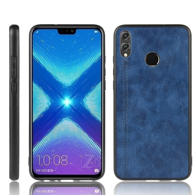 For Huawei Honor 8X Shockproof Sewing Cow Pattern Skin PC + PU + TPU Case