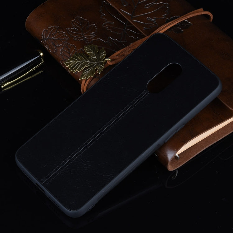 For OnePlus 7 Shockproof Sewing Cow Pattern Skin PC + PU + TPU Case