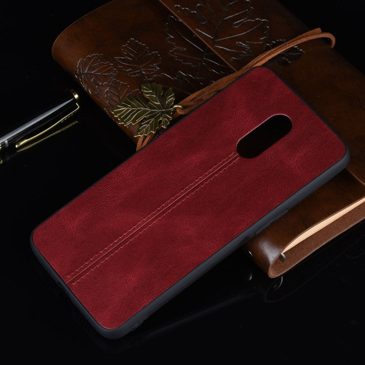 For OnePlus 7 Shockproof Sewing Cow Pattern Skin PC + PU + TPU Case