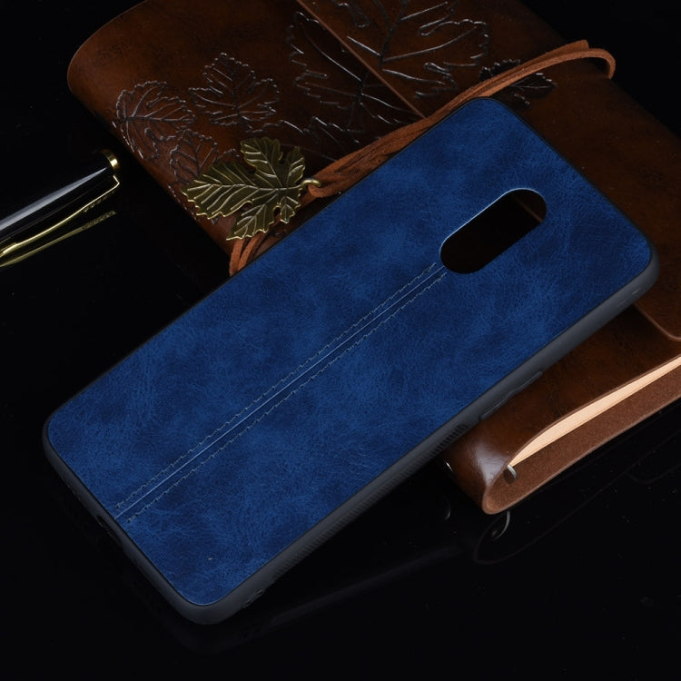 For OnePlus 7 Shockproof Sewing Cow Pattern Skin PC + PU + TPU Case