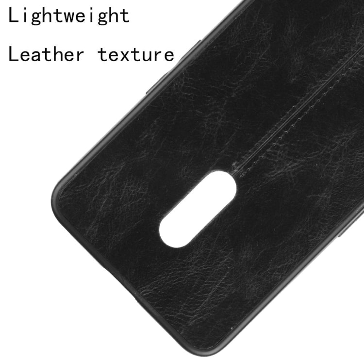 For Oppo Realme X Shockproof Sewing Cow Pattern Skin PC + PU + TPU Case