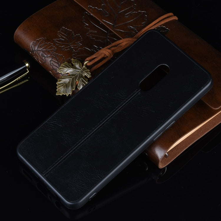 For Oppo Realme X Shockproof Sewing Cow Pattern Skin PC + PU + TPU Case