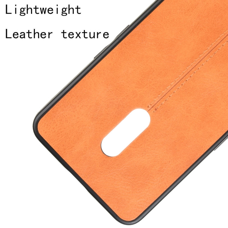 For Oppo Realme X Shockproof Sewing Cow Pattern Skin PC + PU + TPU Case