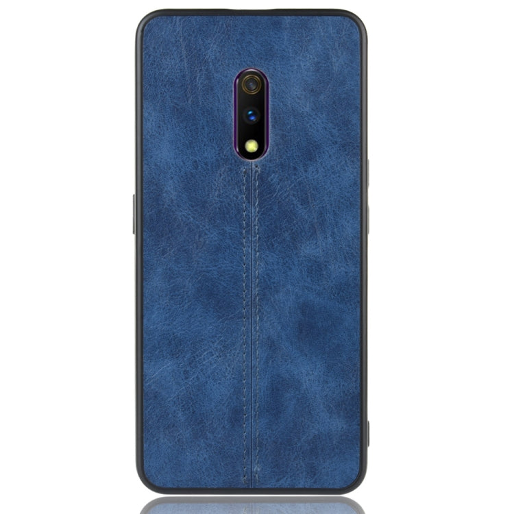 For Oppo Realme X Shockproof Sewing Cow Pattern Skin PC + PU + TPU Case