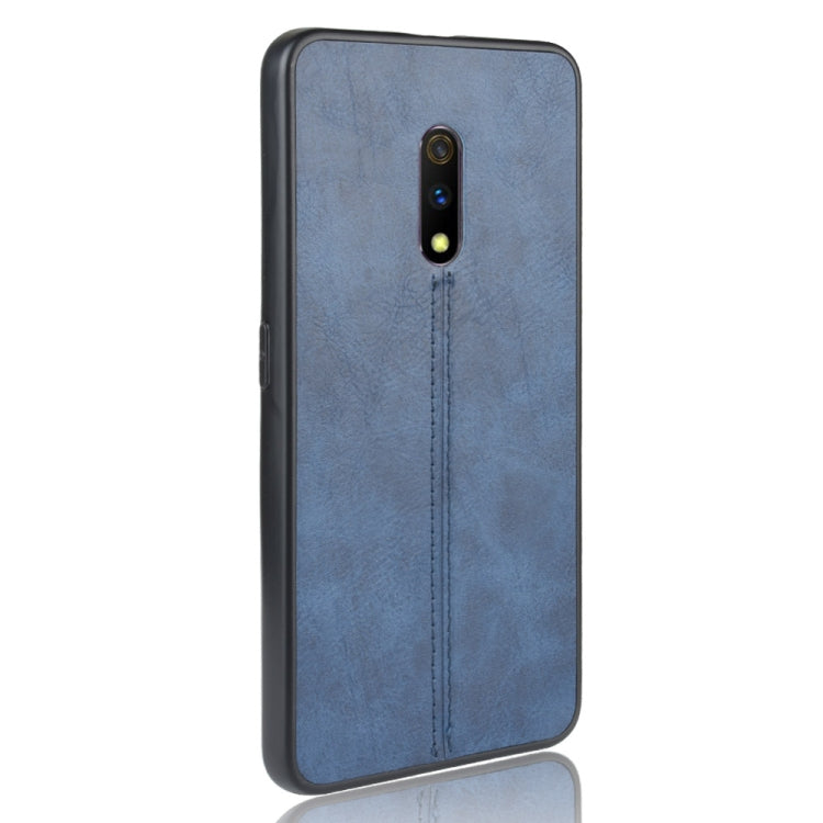 For Oppo Realme X Shockproof Sewing Cow Pattern Skin PC + PU + TPU Case