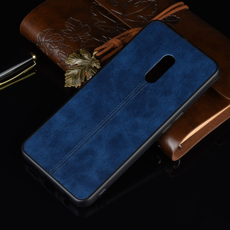 For Oppo Realme X Shockproof Sewing Cow Pattern Skin PC + PU + TPU Case