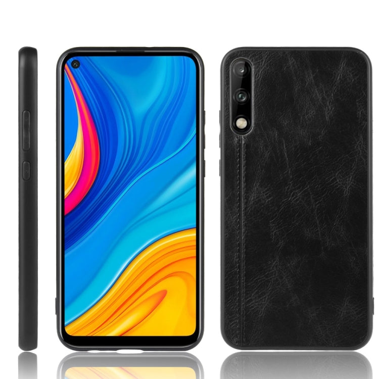 For Huawei Enjoy 10 Shockproof Sewing Cow Pattern Skin PC + PU + TPU Case