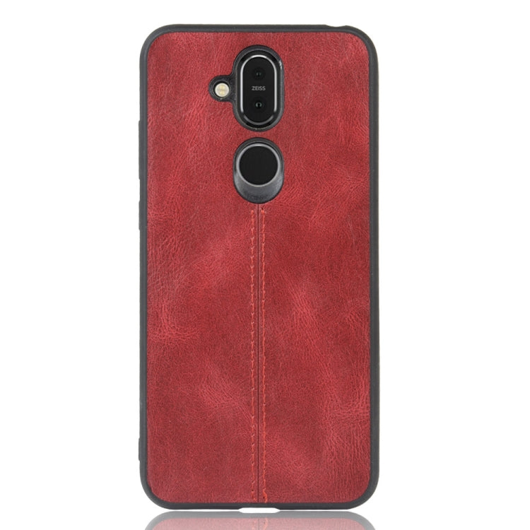 For Nokia 8.1/Nokia X7 Shockproof Sewing Cow Pattern Skin PC + PU + TPU Case