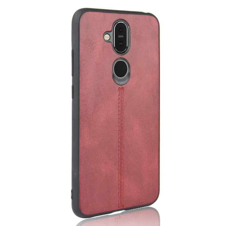 For Nokia 8.1/Nokia X7 Shockproof Sewing Cow Pattern Skin PC + PU + TPU Case
