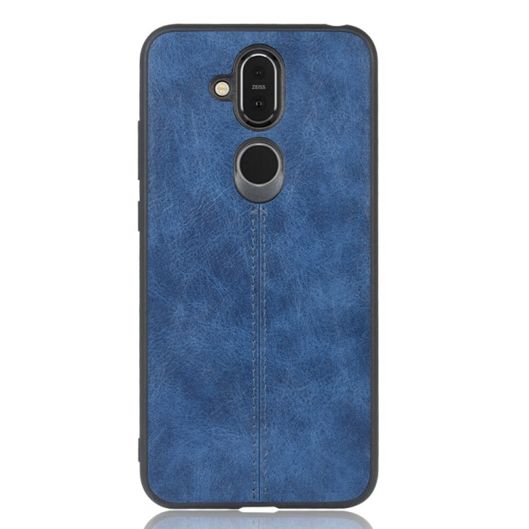 For Nokia 8.1/Nokia X7 Shockproof Sewing Cow Pattern Skin PC + PU + TPU Case