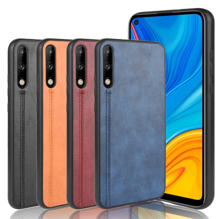 For Huawei Honor Play 3 Shockproof Sewing Cow Pattern Skin PC + PU + TPU Case