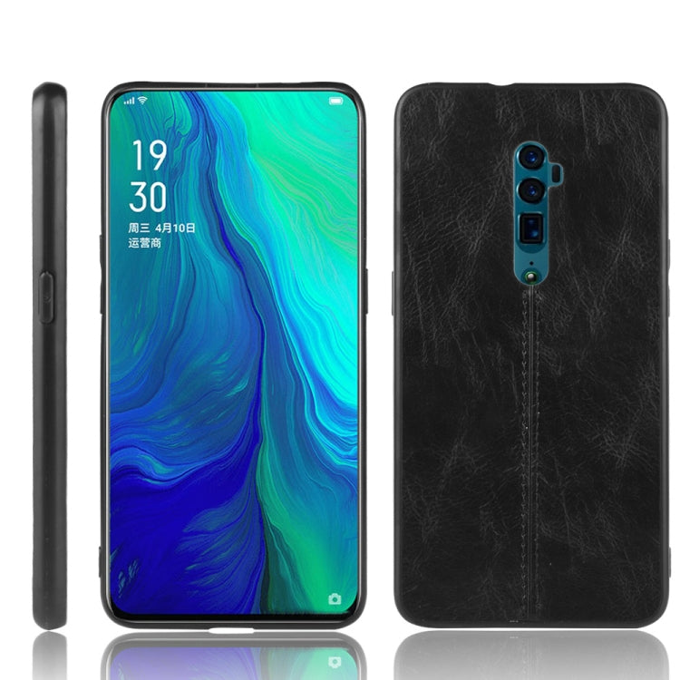 For Oppo Reno 10x zoom Shockproof Sewing Cow Pattern Skin PC + PU + TPU Case