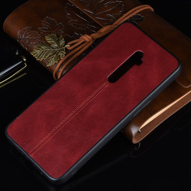 For Oppo Reno 10x zoom Shockproof Sewing Cow Pattern Skin PC + PU + TPU Case