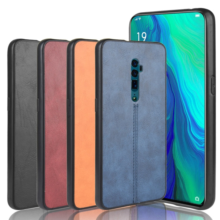 For Oppo Reno 10x zoom Shockproof Sewing Cow Pattern Skin PC + PU + TPU Case